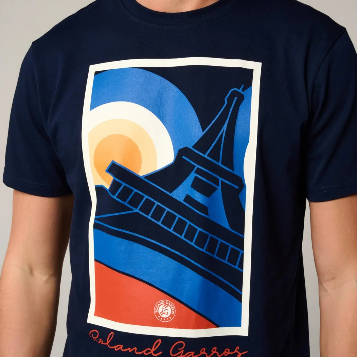 Roland-Garros T-shirts-T-Shirt Tour Eiffel homme - Marine