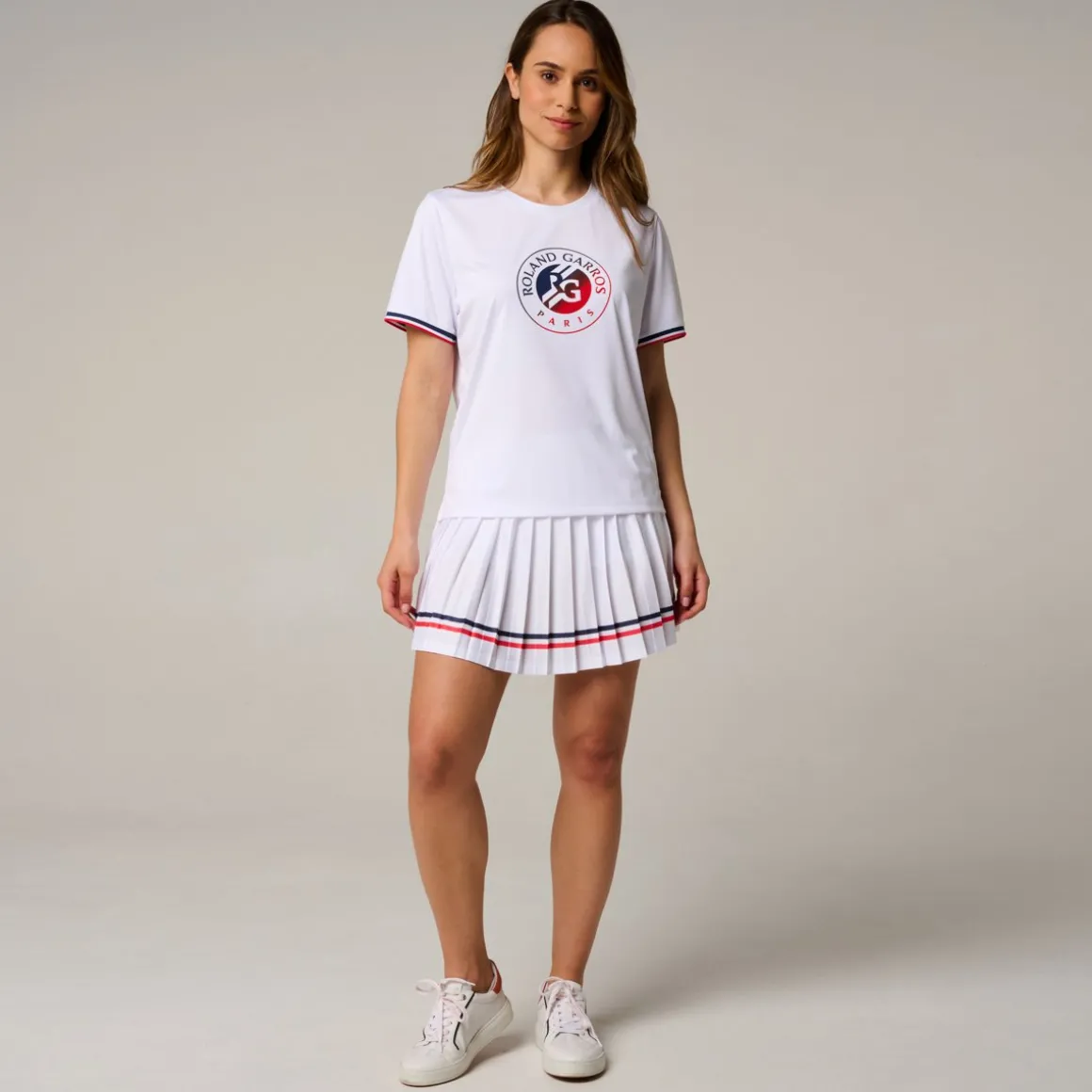 Roland-Garros T Shirts & Débardeurs-T-shirt Tricolore femme - Blanc