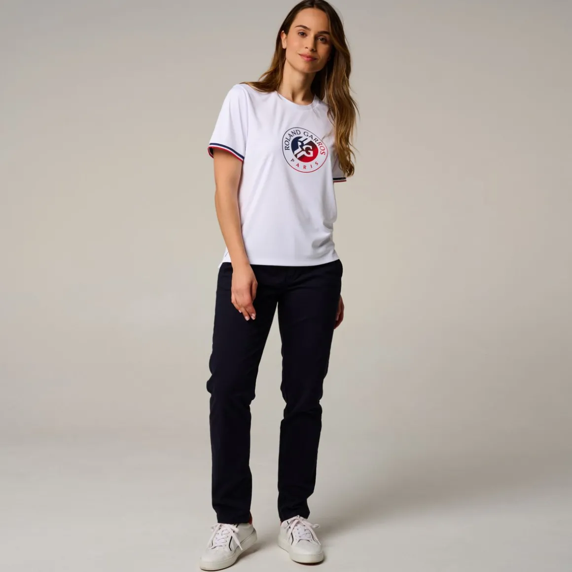 Roland-Garros T Shirts & Débardeurs-T-shirt Tricolore femme - Blanc