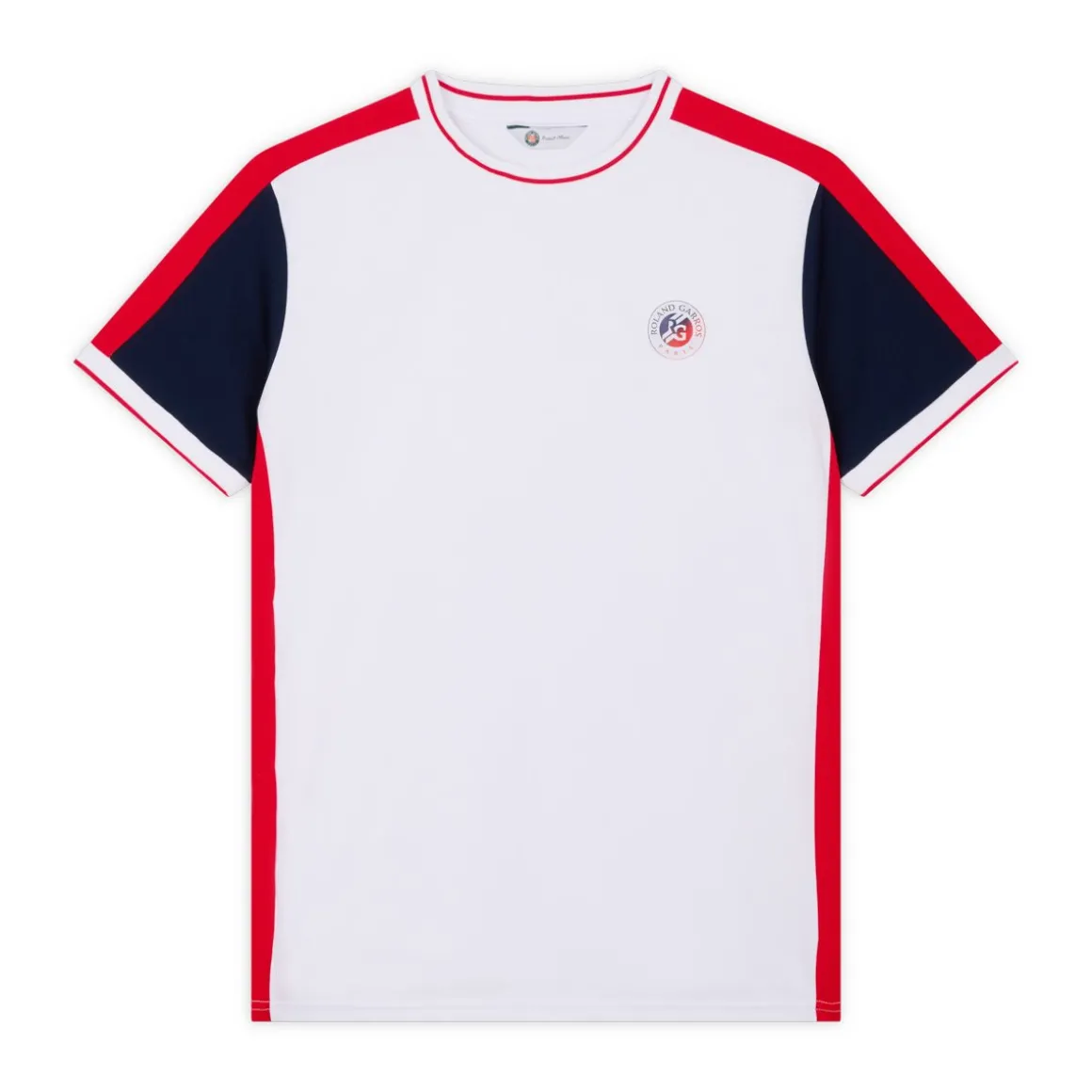Roland-Garros Tenue De Tennis Femmes | Tenues De Tennis Femmes-T-shirt Tricolore unisexe - Blanc