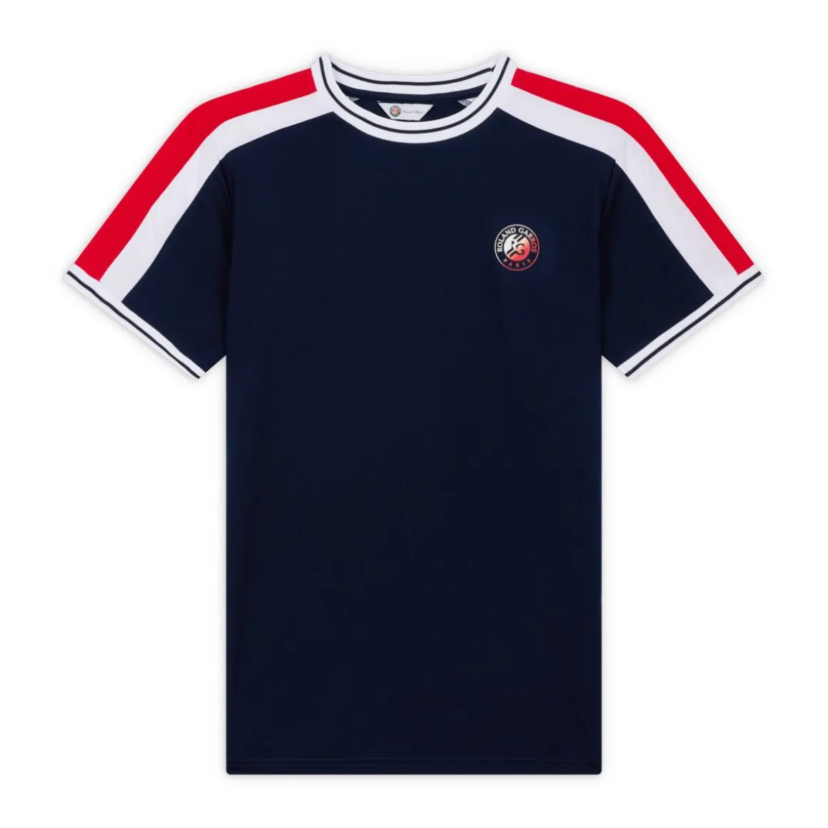 Roland-Garros Tenue De Tennis Femmes | Tenues De Tennis Femmes-T-shirt Tricolore unisexe - Marine