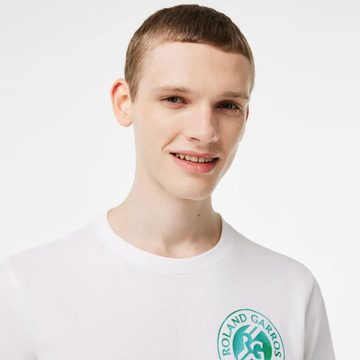 Roland-Garros T Shirts & Débardeurs | T-shirts-T-shirt Unisexe Lacoste pour - Blanc
