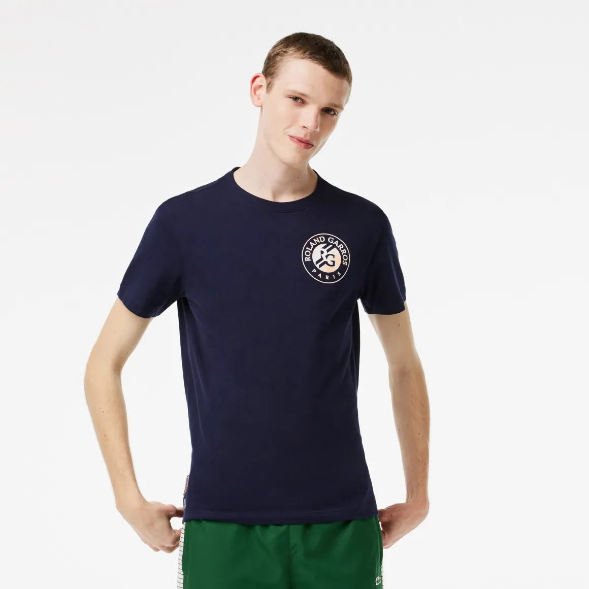 Roland-Garros T Shirts & Débardeurs | T-shirts-T-shirt Unisexe Lacoste pour - Marine