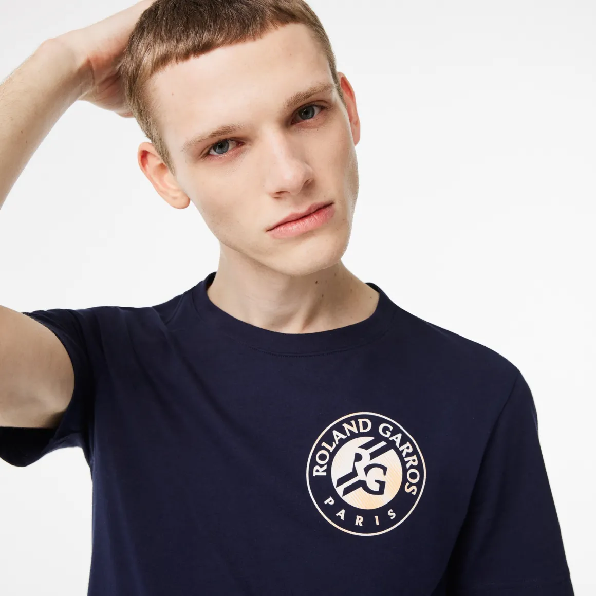 Roland-Garros T Shirts & Débardeurs | T-shirts-T-shirt Unisexe Lacoste pour - Marine
