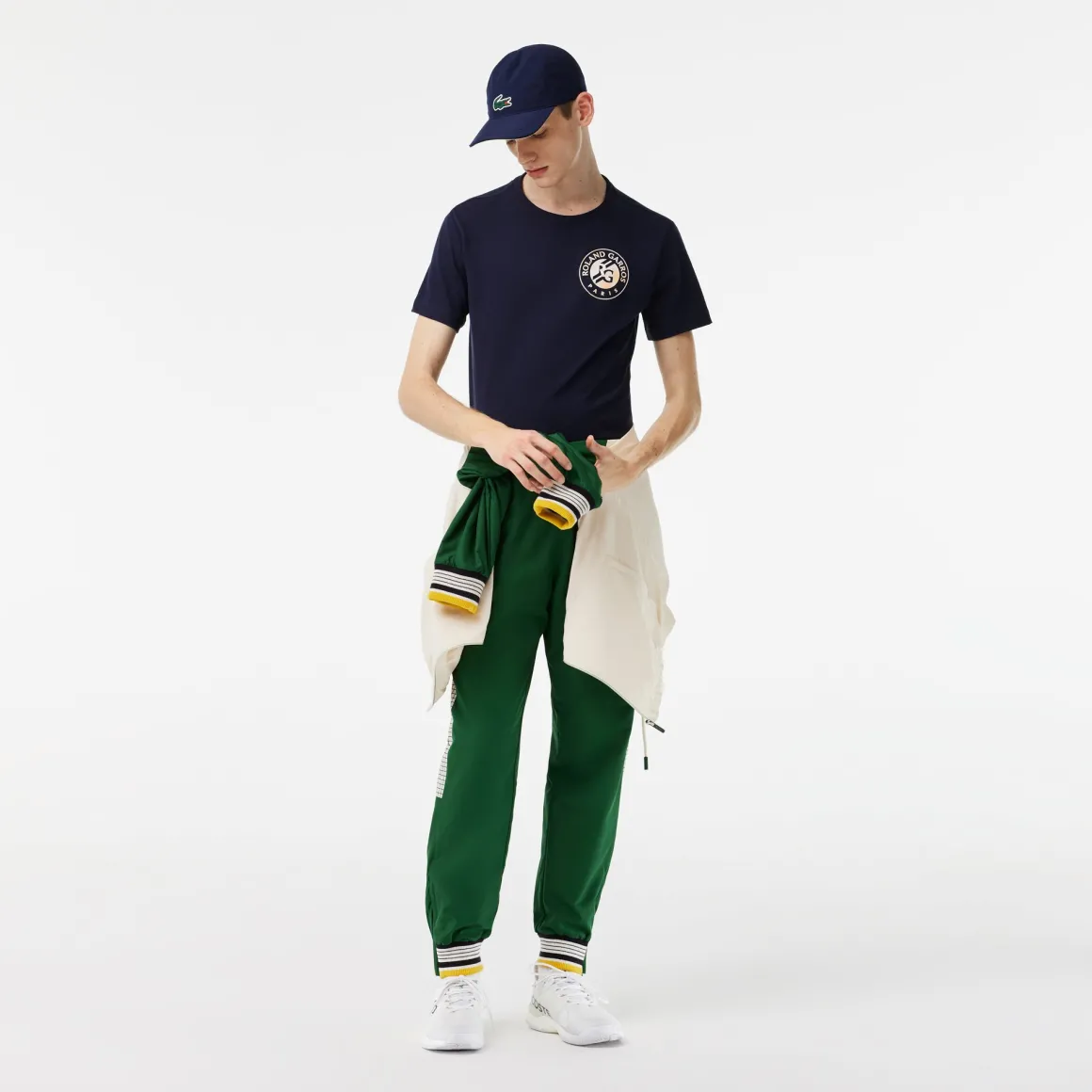 tshirt_unisexe_lacoste_pour_rolandgarros__marine_3.webp Roland-Garros T Shirts & Débardeurs | T-shirts-T-shirt Unisexe Lacoste pour - Marine
