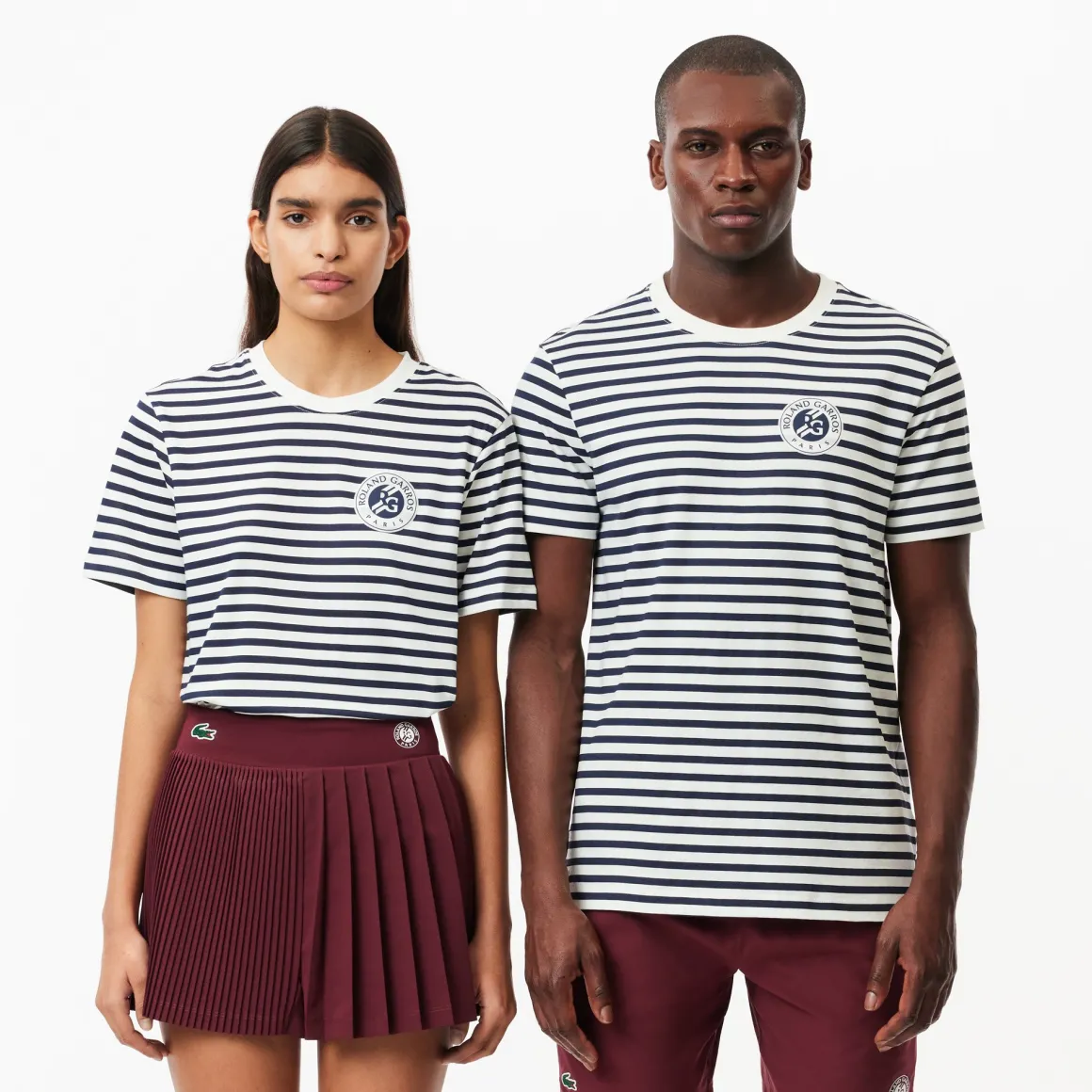 Roland-Garros T Shirts & Débardeurs | T-shirts-T-shirt Unisexe Ultra-Dry Sport édition Roland Garros - Blanc & Marine