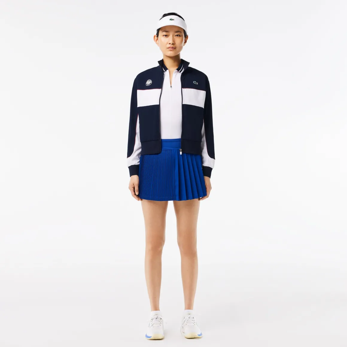 veste_performance_femme_lacoste_x_rolandgarros__marine_et_blanc_2.webp Roland-Garros Tenue De Tennis Femmes | Tenues De Tennis Femmes-Veste Performance femme Lacoste x - Marine et Blanc